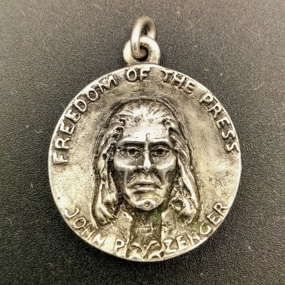 John Peter Zenger Freedom of the Press 1740 Legal Historical Medal Fob Charm